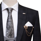 Glen check customized contrast three piece suit 2
