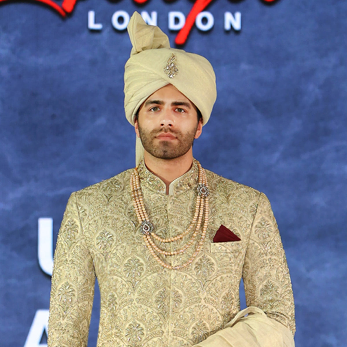 Golden Sherwani for Groom | Groom Wedding Sherwani