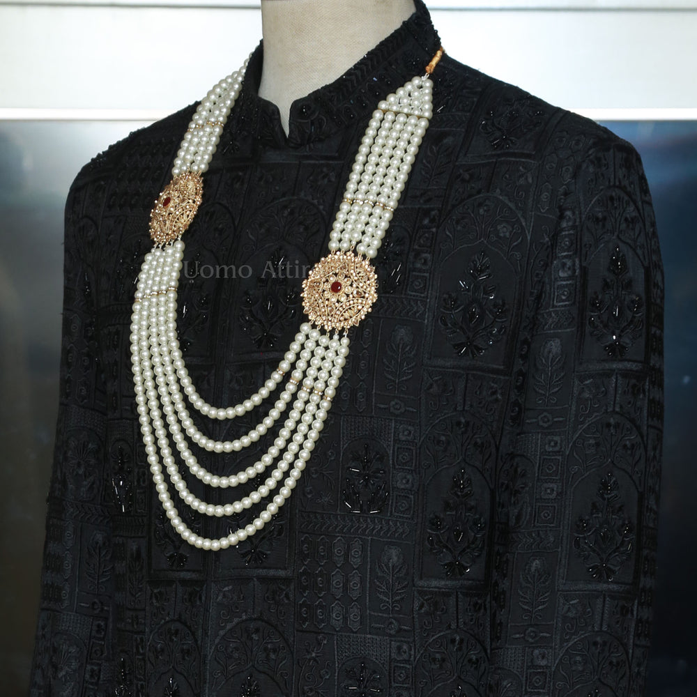 
                  
                    Hand Embellished Black Wedding Sherwani for Groom | Black Sherwani for Groom
                  
                