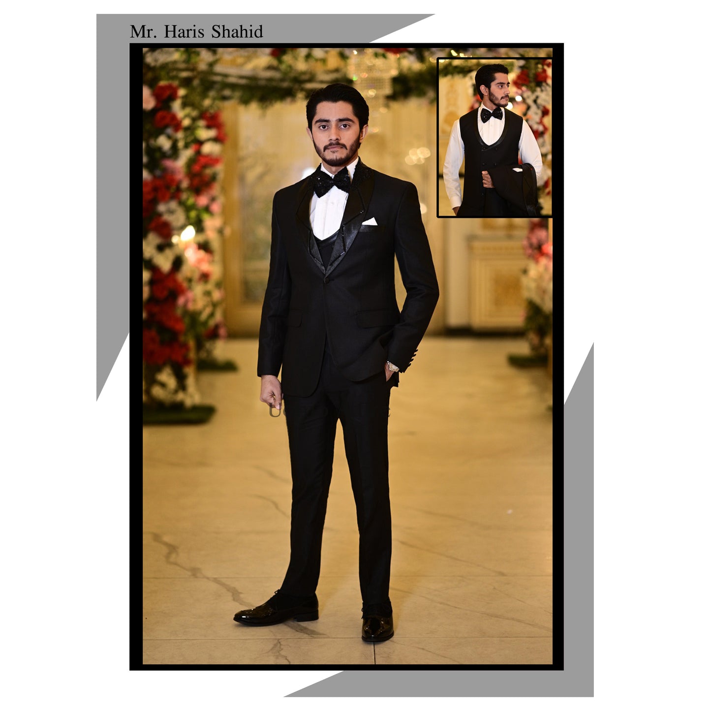 Black Designer Tuxedo Suit | Tuxedo 3 Piece Suit for Men