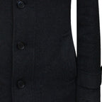 Herringbone wool custom tailored black winter jacket 3