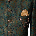 Indian imported jamawar prince coat for wedding 3