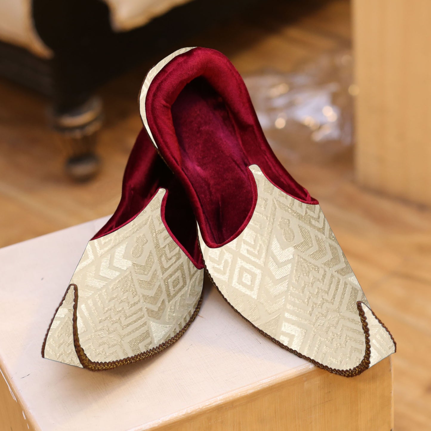 
                  
                    Ivory Wedding Shoes for Groom | Sherwani Shoes for Groom
                  
                