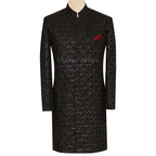 Jet Black Designer Sherwani Pakcage for Groom
