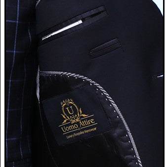Jet Black Mens Wedding Suit inside lining fashion
