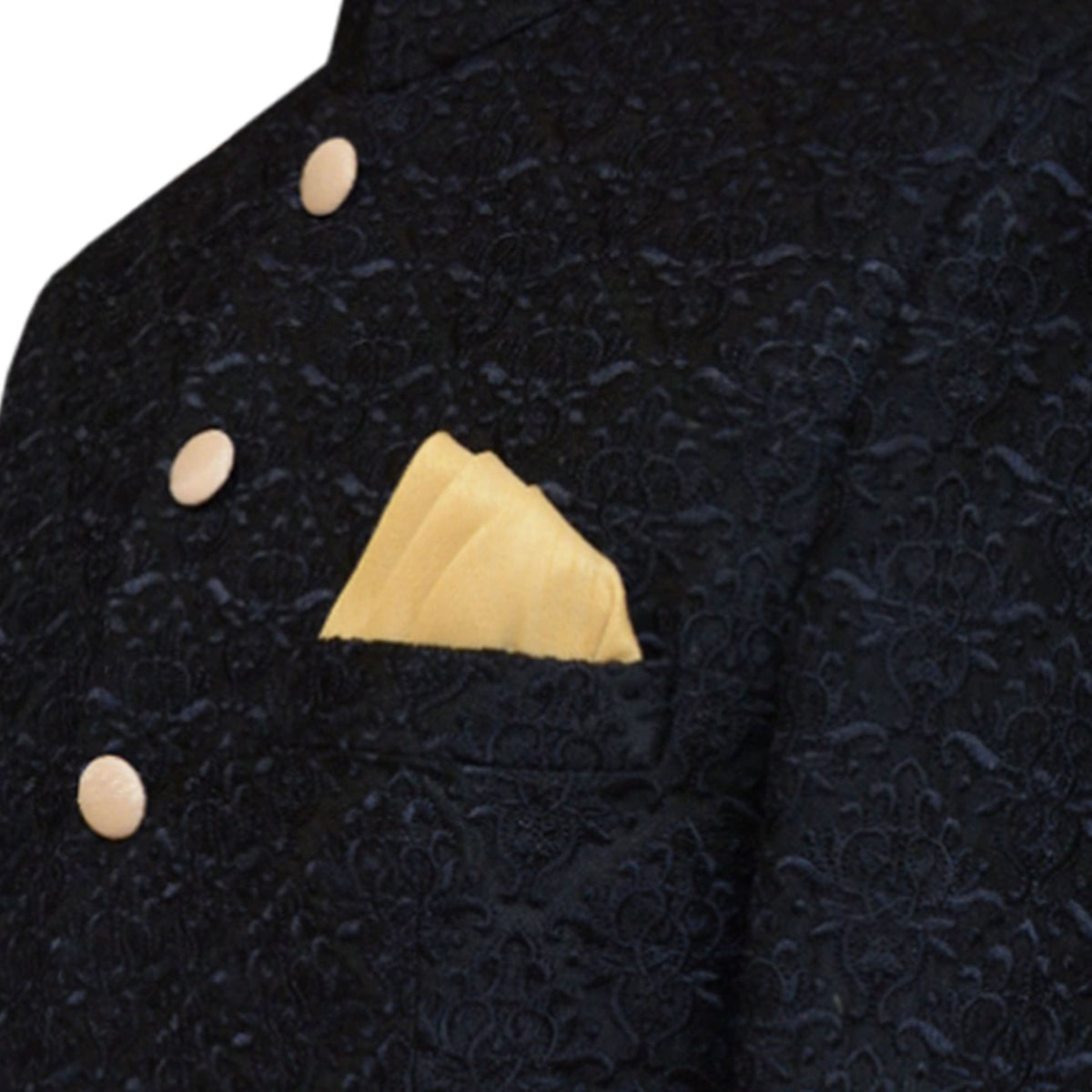 Jet black luxury prince suit for groom and groomsmen 4