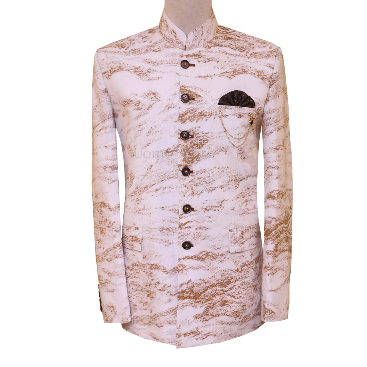 Lightweight print cotton prince coat