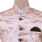 Lightweight print cotton prince coat 2