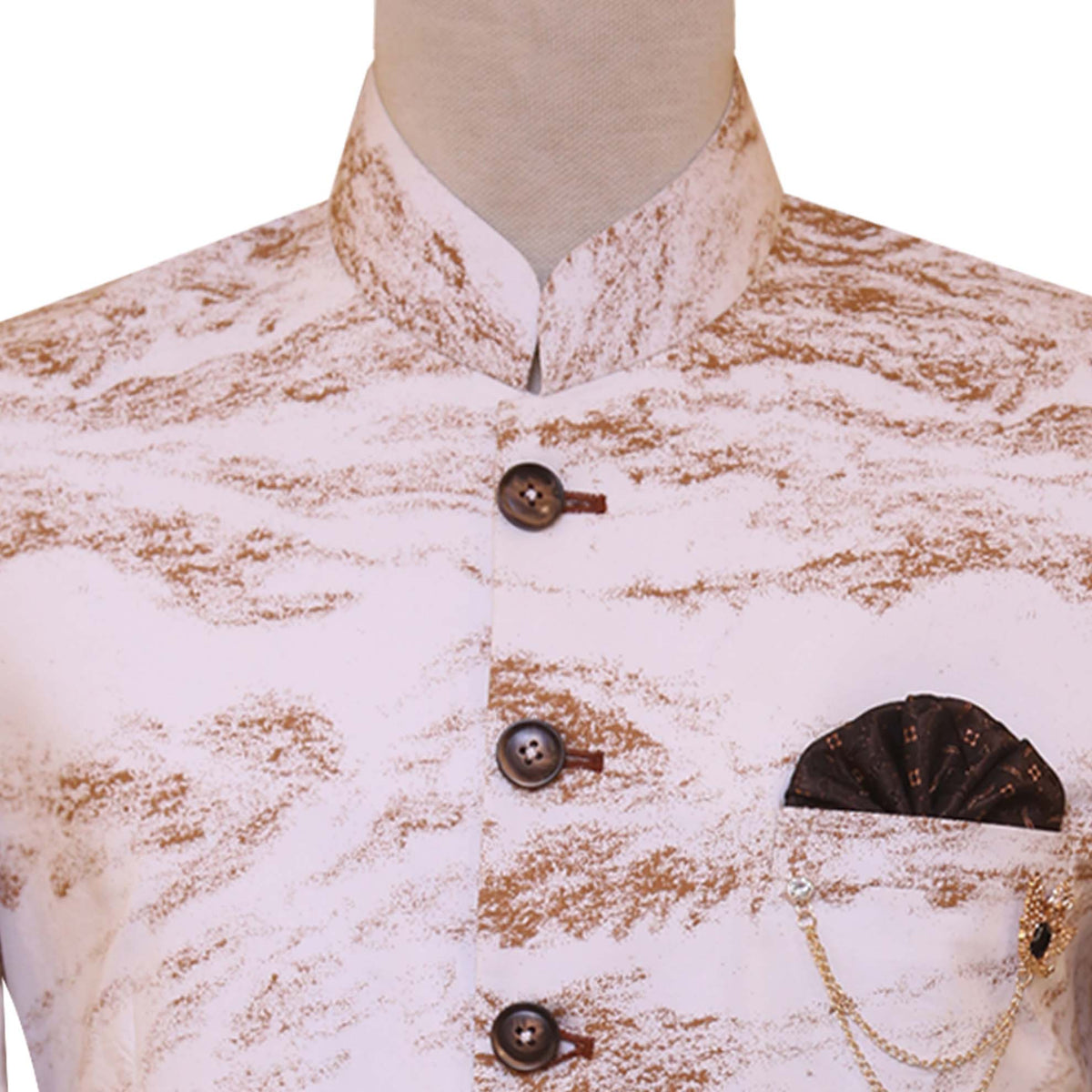 Lightweight print cotton prince coat 2