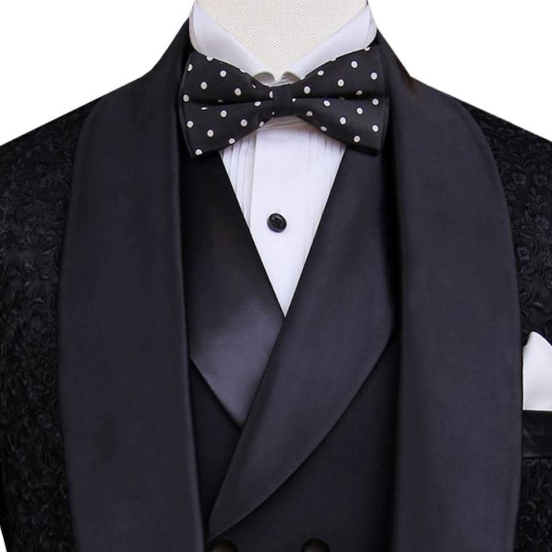 Luxurious Black Tuxedo 3 Piece Suit – Uomo Attire