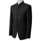 Luxurious fully embroidered and embellished jet black prince coat, prince coat for groom 2