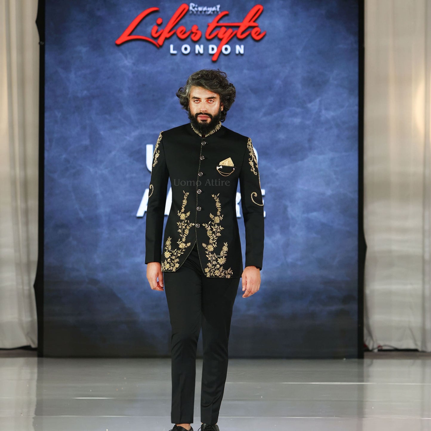 Luxury Mens Designer Black Prince Coat – Uomo Attire
