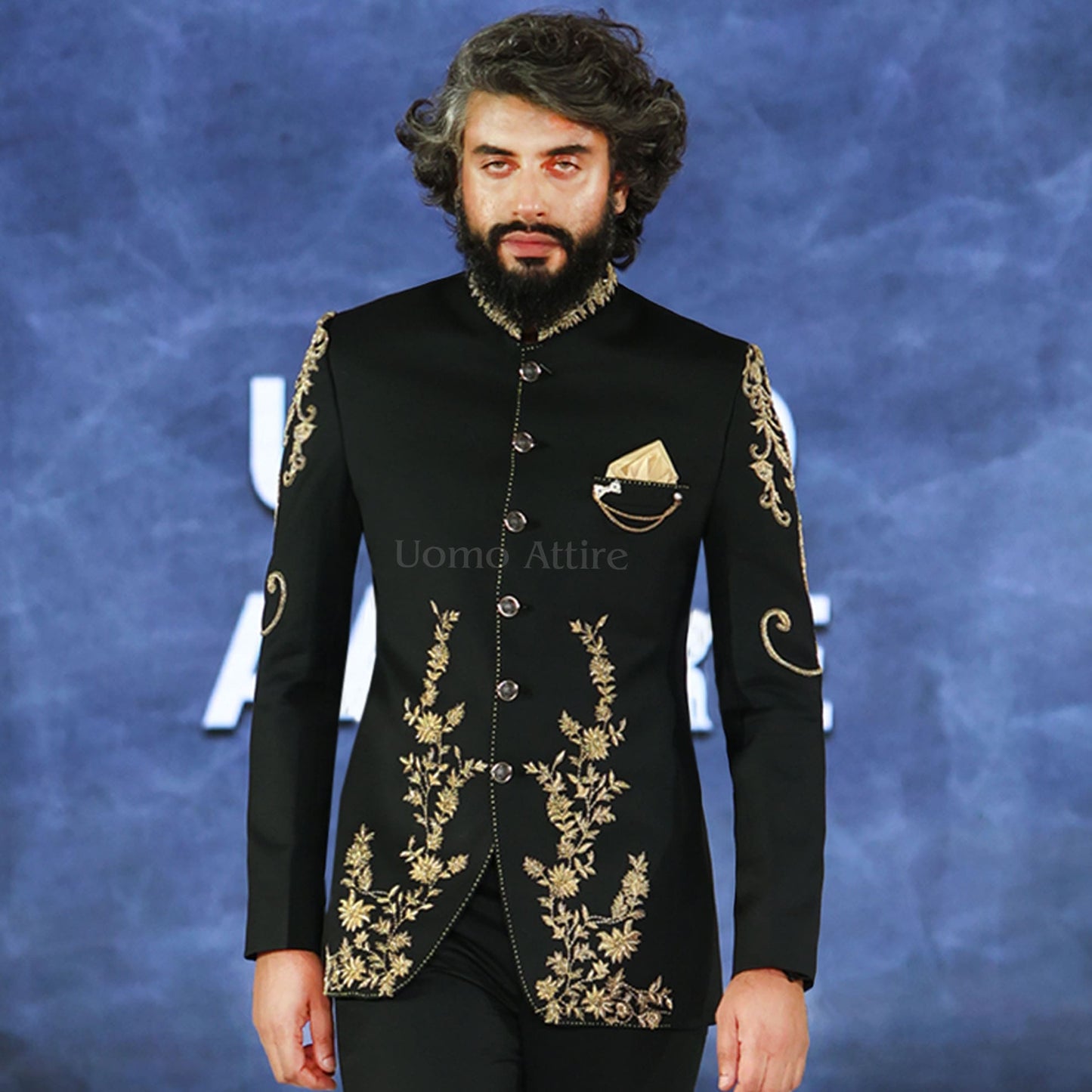 Luxury Mens Designer Black Prince Coat | Black Prince Coat