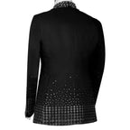 Luxury Designer Black Wedding Tuxedo For Groom Back Side