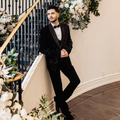 Luxury Hand Embellished Black Tuxedo Suit for Groom