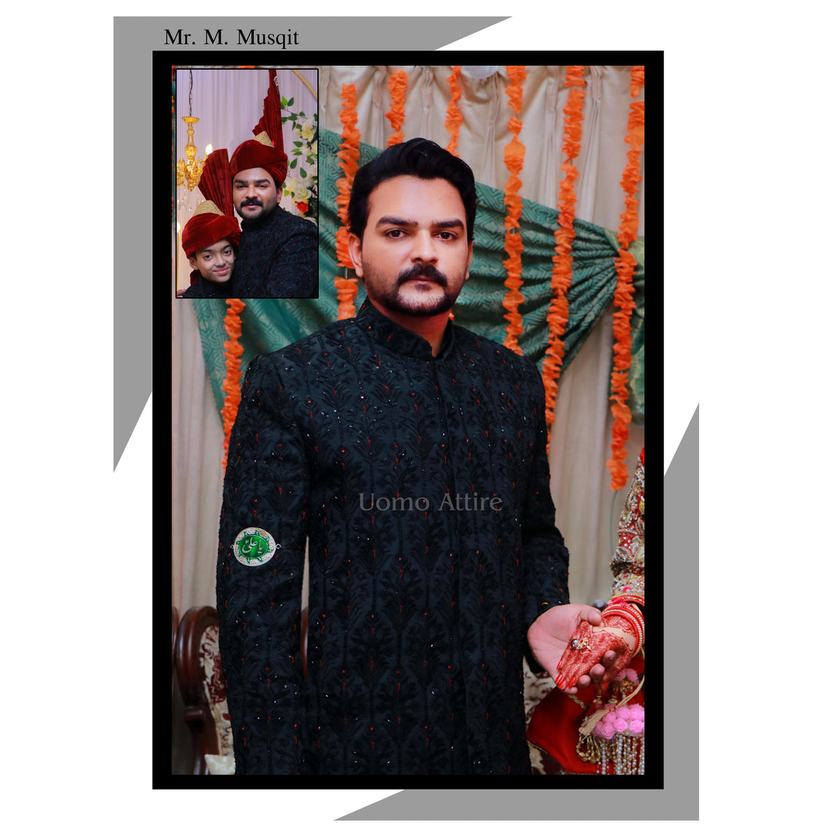 Designer Black Sherwani for Groom | Black Sherwani for Wedding