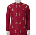 Waistcoat | Resham Embellished Waistcoat | Maroon Waistcoat with Embellishments