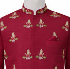 Waistcoat | Resham Embellished Waistcoat | Maroon Waistcoat with Embellishments 2