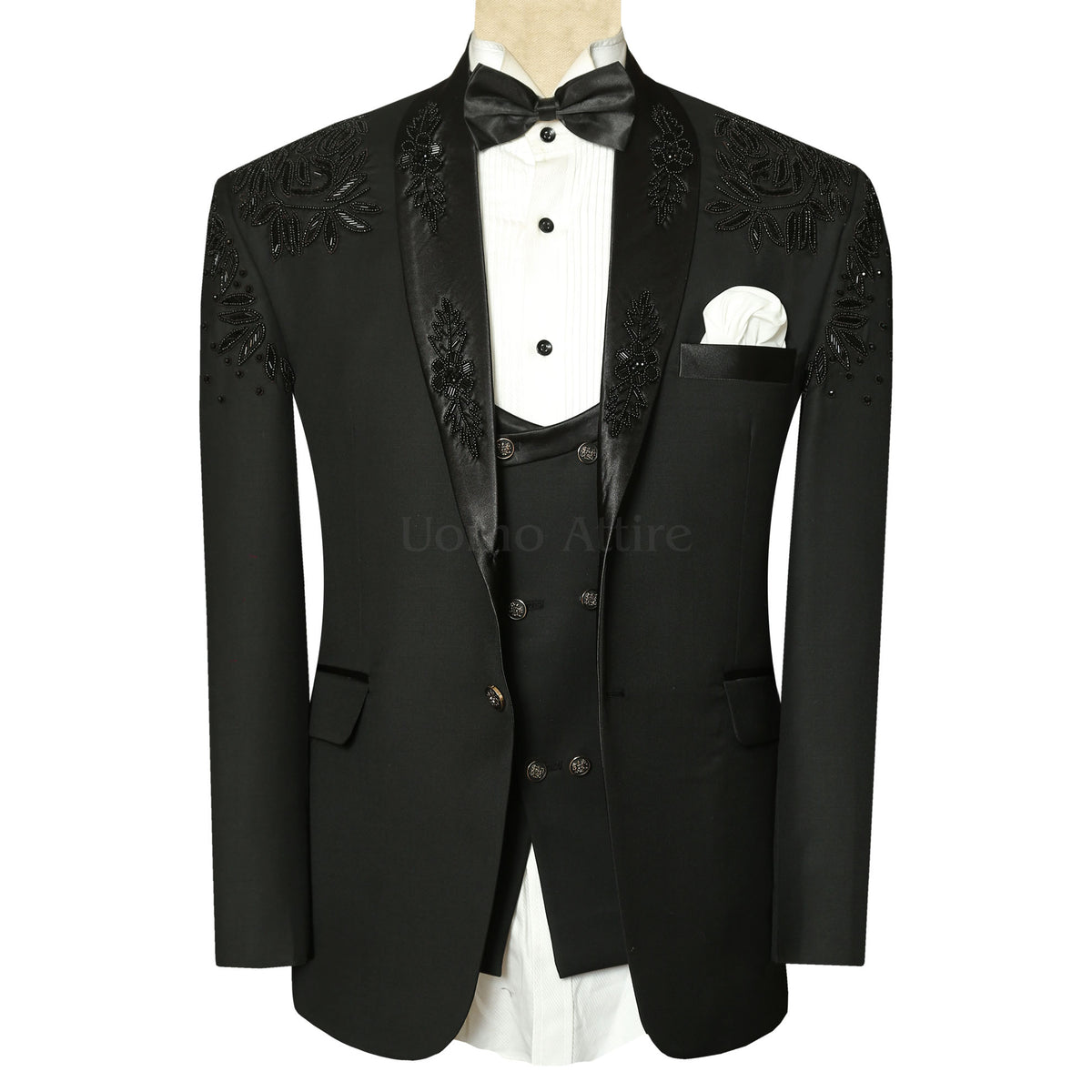 Men's Black Designer Tuxedo Suit for Men – Uomo Attire