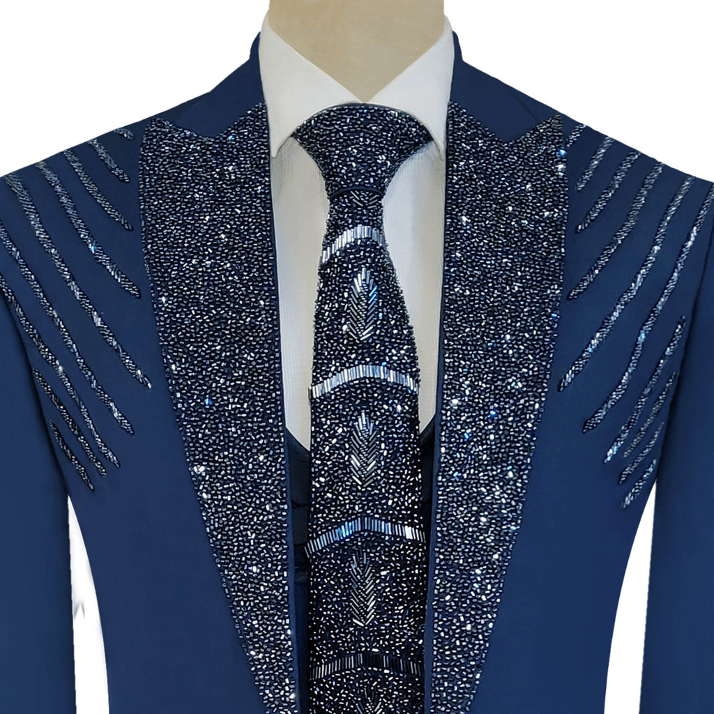 Mens Designer Blue Wedding Tuxedo for Groom - Buy Online Groom Suits for Men