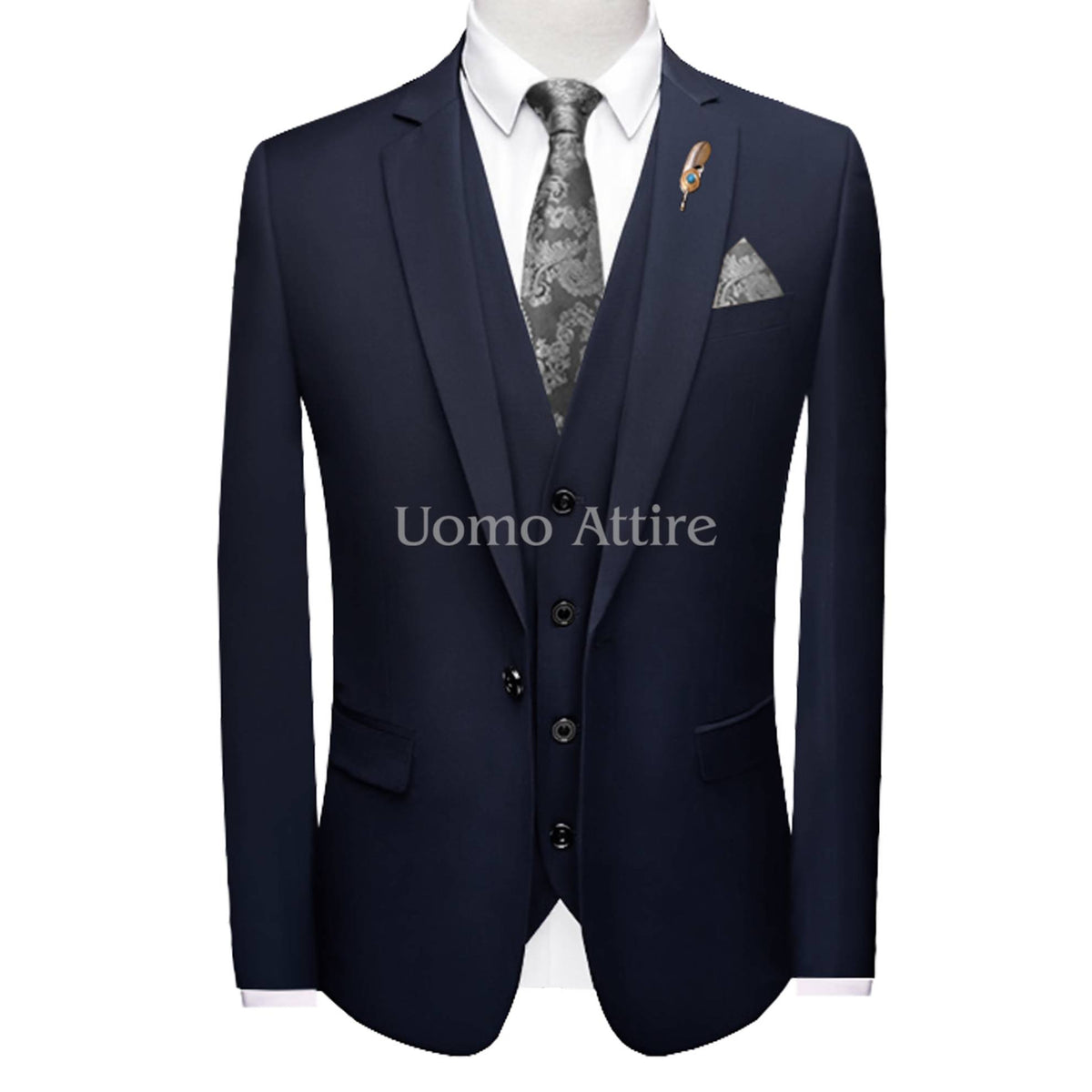 grey 3 piece suit | gray 3-piece suit for men