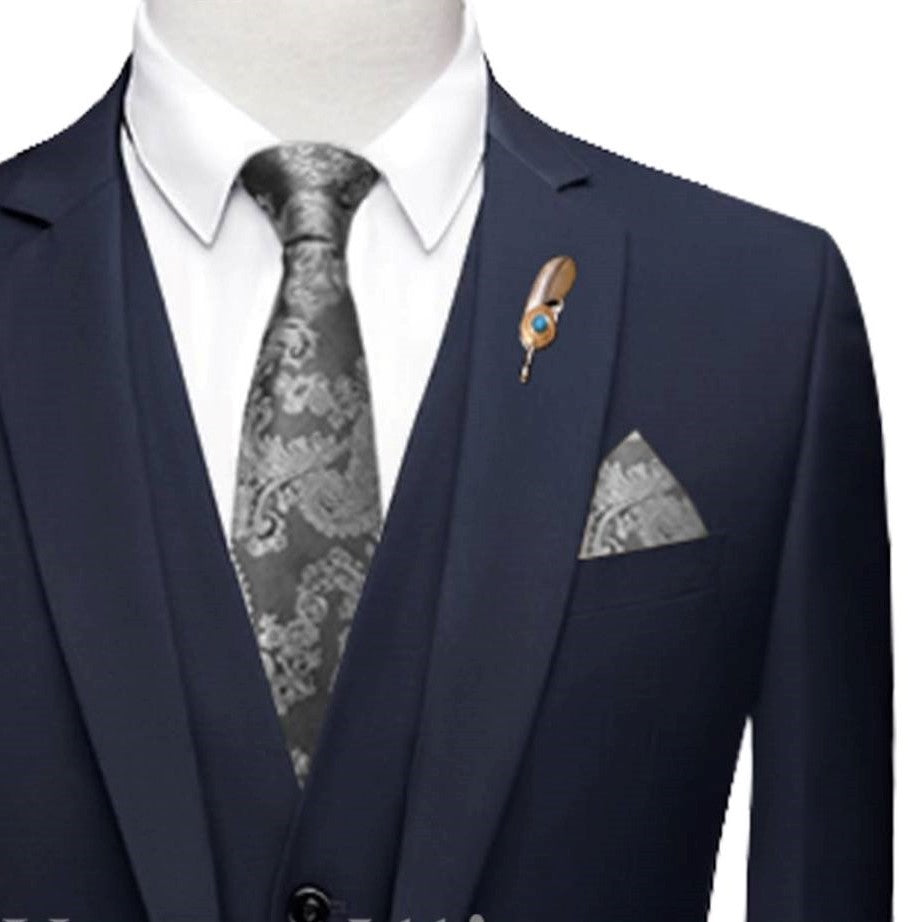 grey 3 piece suit | gray 3-piece suit for men 2