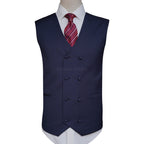 Premium Quality Bespoke Italian Midnight Blue Suits For Men | Blue 3 Piece Suit