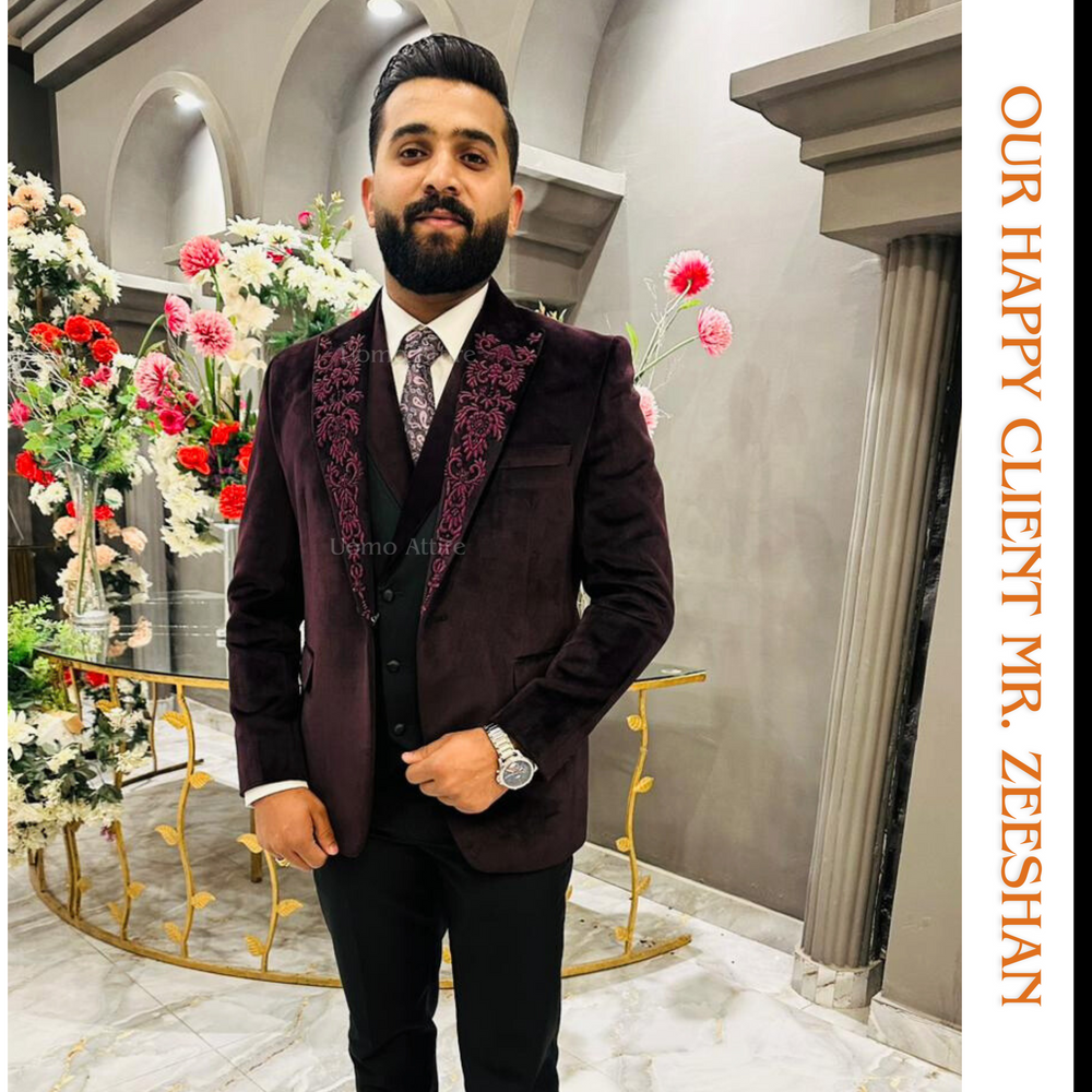 Our Valued Happy Client Mr. Zeeshan in Designer Tuxedo Suit