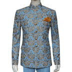 Ice Blue Embroidered Jodhpuri Suit for Groom