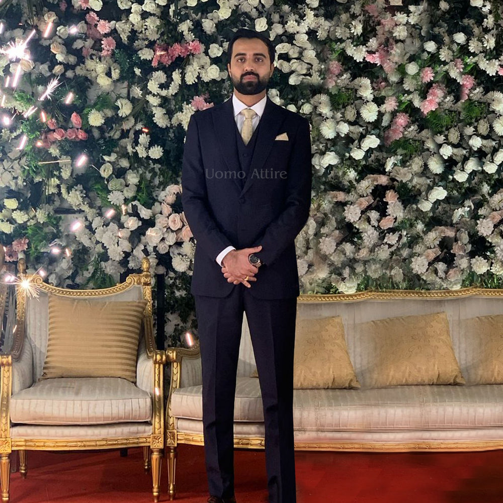 Our Valued Client in a Custom Uomo Attire 3-Piece Suit