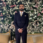 Our Valued Client Wear Men's Luxury Navy Blue 3-Piece Suit