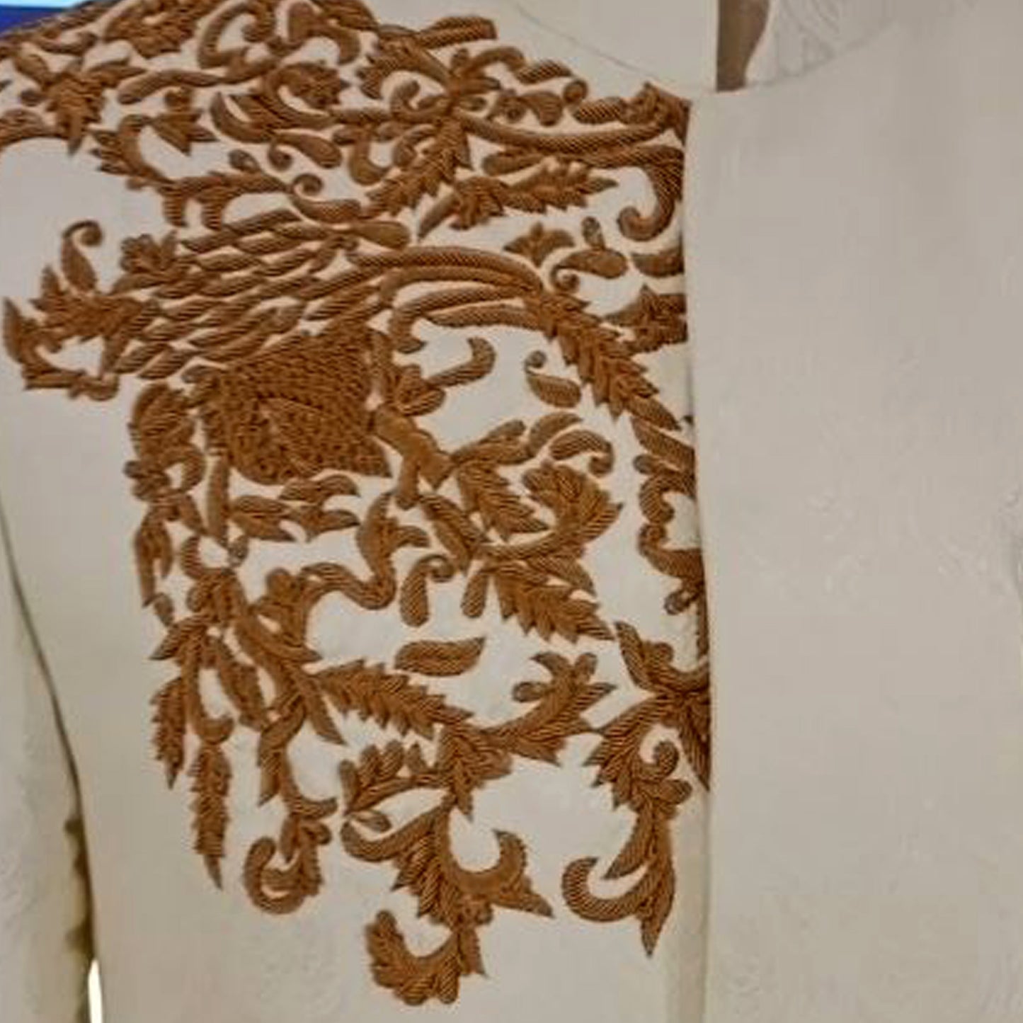 
                  
                    Off White Sherwani for Short Height Groom
                  
                