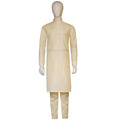 Men's Imported Jamawar Rao Silk Fabric Off White Kurta Pajama