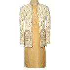 Open Front Luxury Prince Coat for Groom with Hand Work