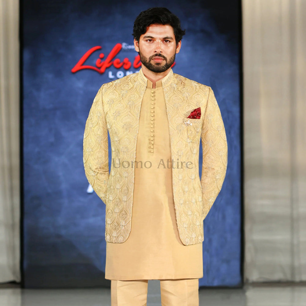 
                  
                    Golden Prince Coat Perfect Blend of Royalty and Elegance for Special Occasions
                  
                