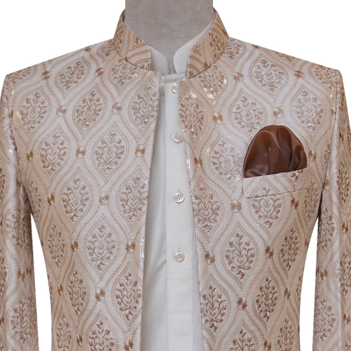 
                  
                    Open Front Sequin Embroidered Prince Coat For Men 2
                  
                
