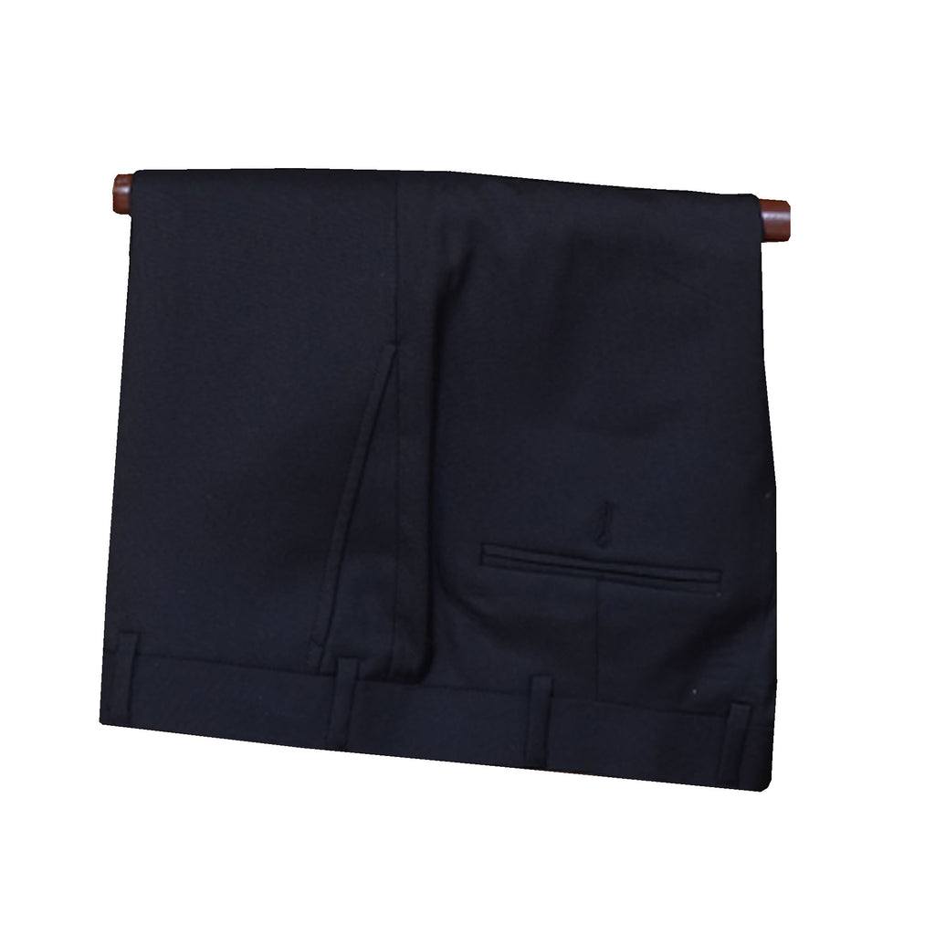 Pant for Jet Black Pure Italian Wool Men's 3 Piece Suit | Black Suits for Men