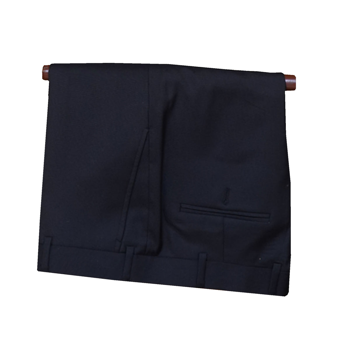 Pant for Jet Black Pure Italian Wool Men's 3 Piece Suit | Black Suits for Men