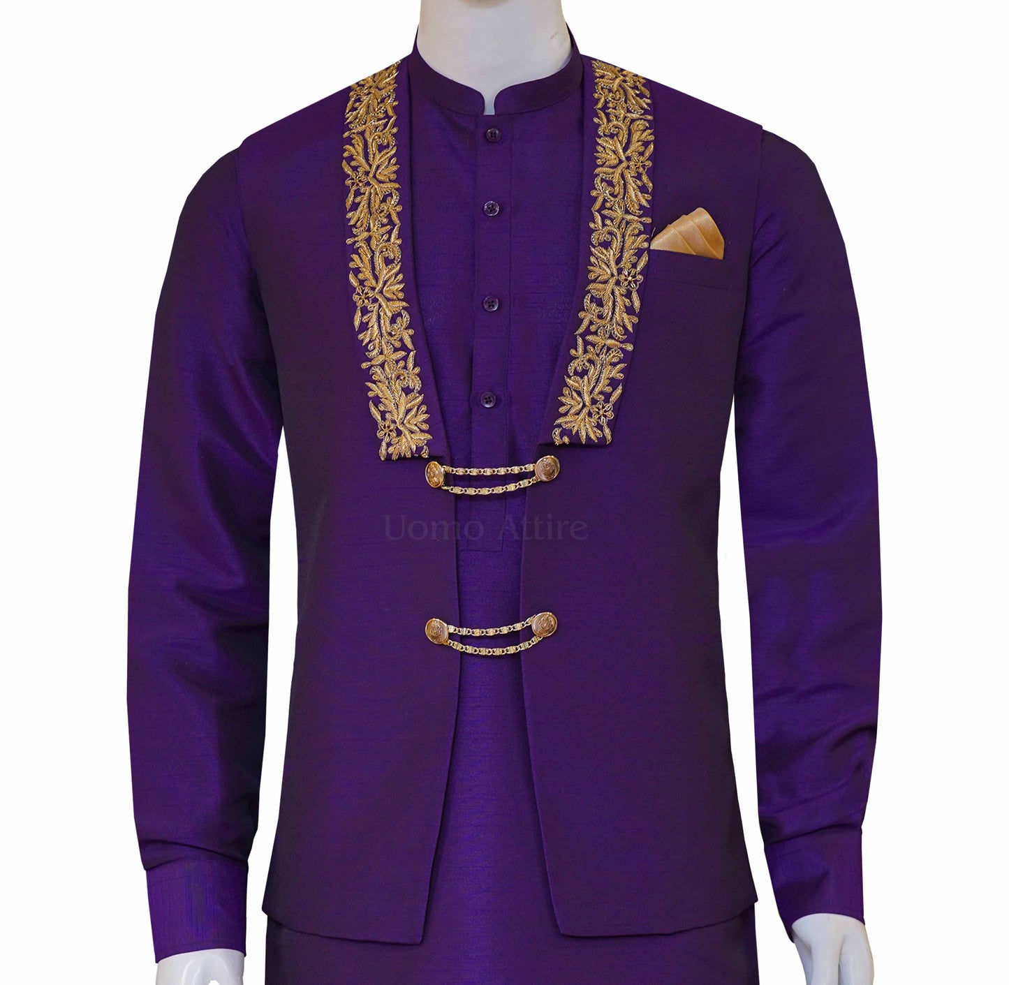 
                  
                    Plum color waistcoat with same kurta pajama | Waistcoat
                  
                