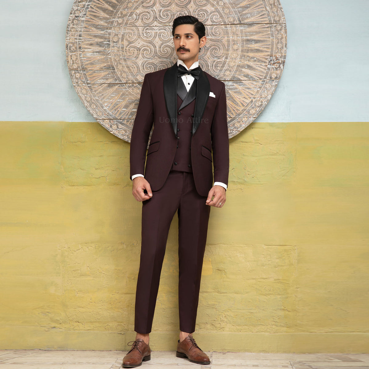 Premium Maroon Tuxedo Suit for Men