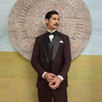 Premium Maroon Tuxedo Suit for Men