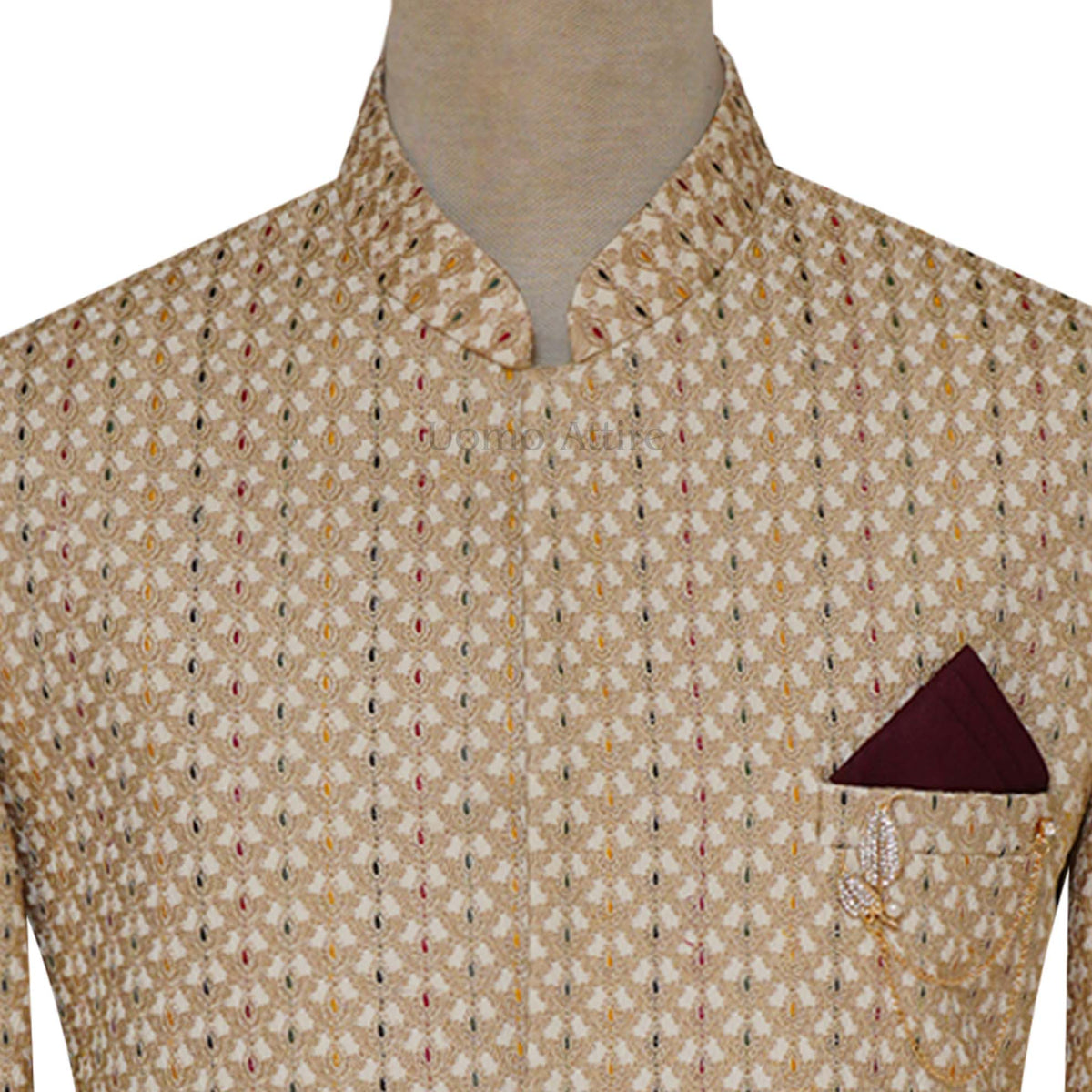 Premium prince coat with micro multicolor embroidery | Prince Coat