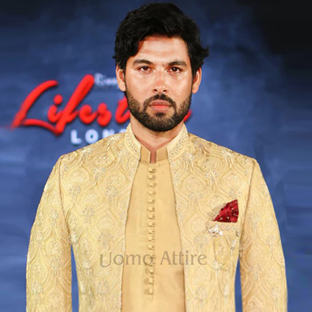 Golden Prince Coat Perfect Blend of Royalty and Elegance for Special Occasions