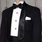Pure Karandi Black Tuxedo Suit For Mens
