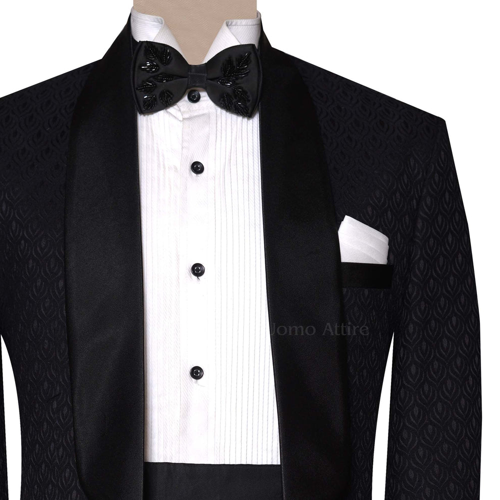 
                  
                     Pure Karandi Black Tuxedo Suit for men
                  
                