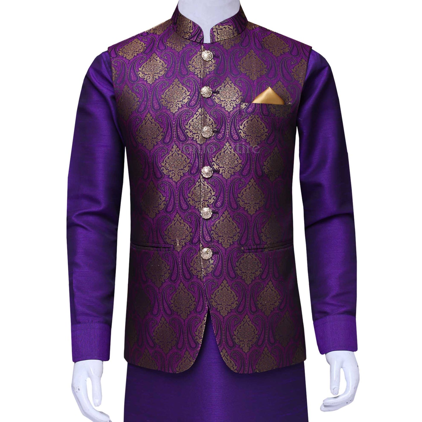 
                  
                    Pure imported jamawar waistcoat for mehndi
                  
                
