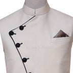 Ready to wear waistcoat in textured fabric 3