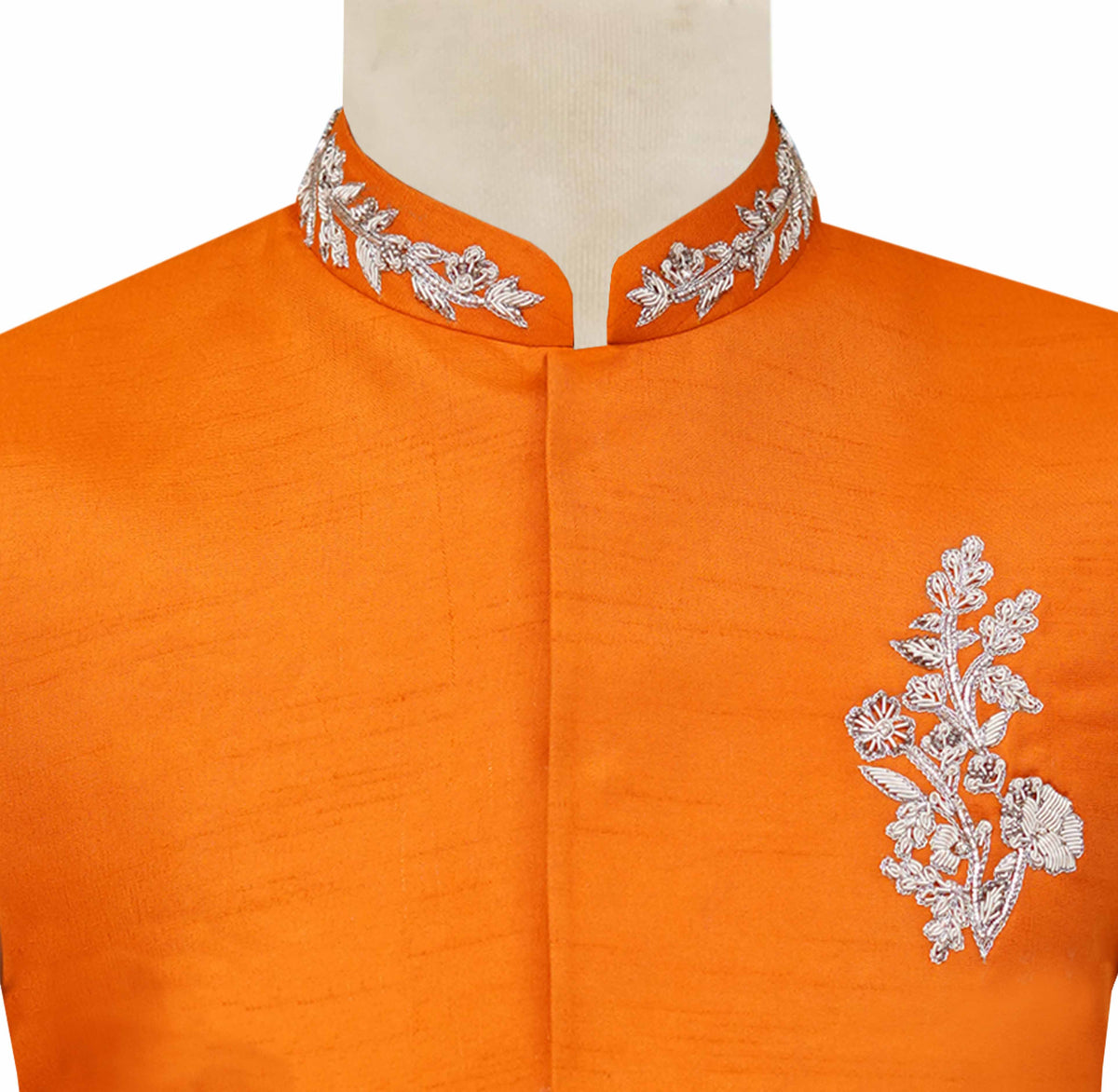 Rust color waistcoat with silver embellishments, waistcoat 4