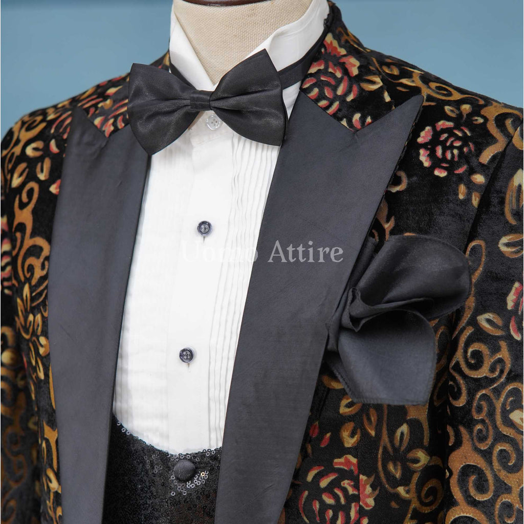 Self-Designed Stylish Tuxedo 3 Piece Suit for Men | Tuxedo Suit