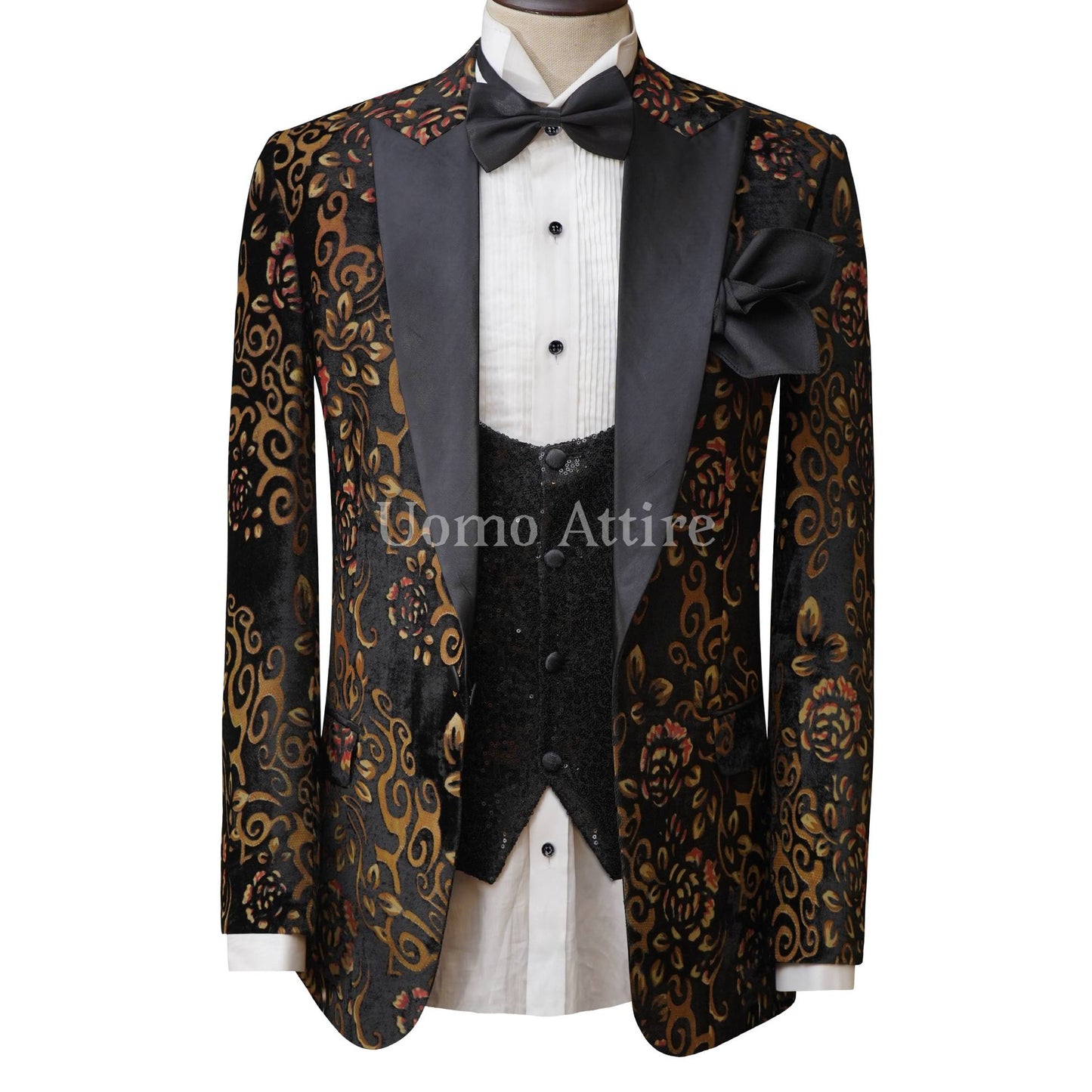Self-Designed Stylish Tuxedo 3 Piece Suit for Men | Tuxedo Suit